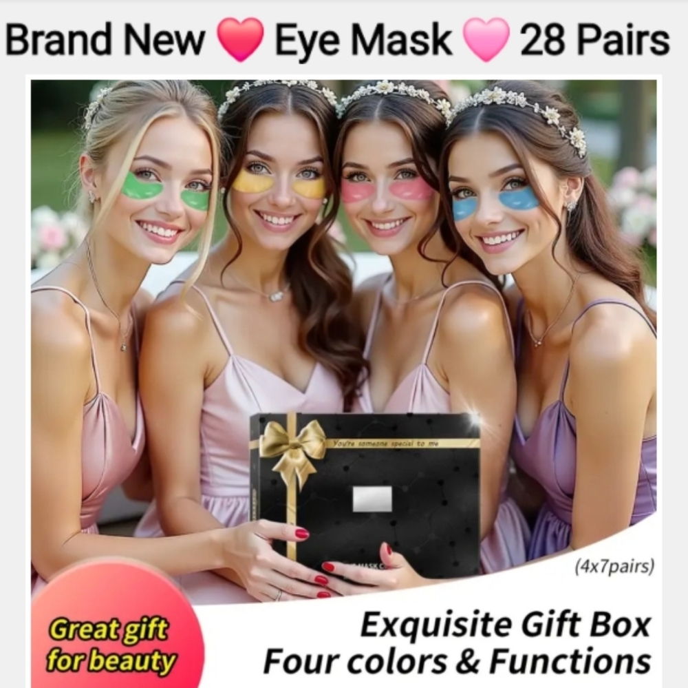 Colorful Eye Mask Set with Natural Ingredients, ALL-IN-ONE Vegan & Cruelty-Free